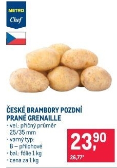 Brambory konzumní pozdní Grenaille Metro Chef