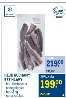 Hejk kuchaný mražený