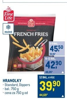 Hranolky mražené Fine Life