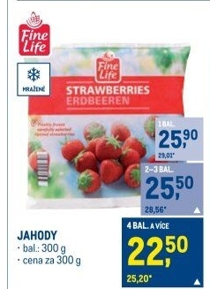 Jahody mražené Fine Life