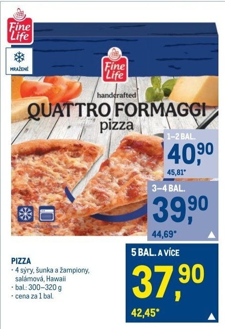 Pizza mražená Fine Life