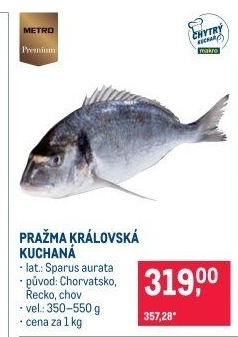 Pražma královská kuchaná Metro Premium