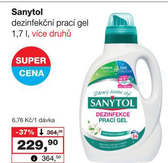 Dezinfekční prací gel Sanytol