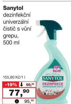Dezinfekční univerzální čistič ve spreji Sanytol