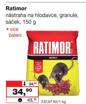 Granule proti hlodavcům Ratimor