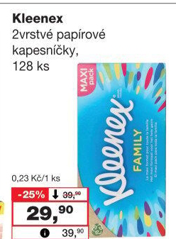 Kapesníčky papírové 2vrstvé Kleenex - box