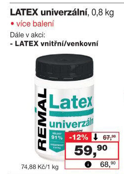 Latexový nátěr univerzální Remal