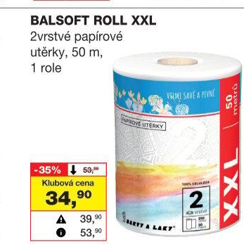 Papírové utěrky 2vrstvé XXL BALsoft