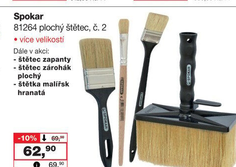 Plochý malířský štětec Spokar