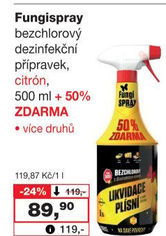 Přípravek proti plísním bez chloru Fungispray Stachema