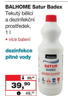 Sanitární kapalina Satur Badex Balhome