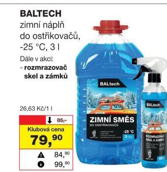 Směs do ostřikovačů zimní Baltech