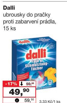 Ubrousky do pračky proti zabarvení Dalli
