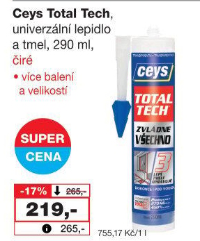 Univerzální lepidlo a tmel Total Tech Ceys