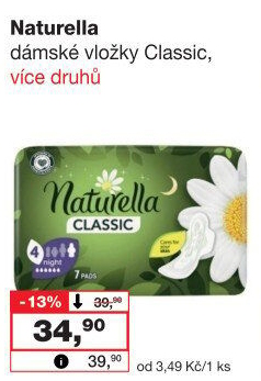 Vložky dámské Classic Naturella