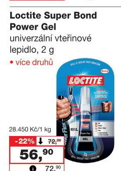 Vteřinové lepidlo Super Bond Gel Loctite