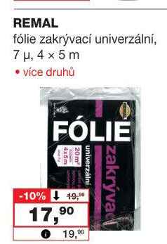 Zakrývací fólie Remal