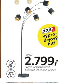 STOJACÍ OBLOUKOVÉ SVÍTIDLO