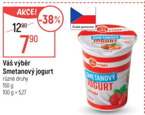 Ochucený jogurt smetanový Váš Výběr