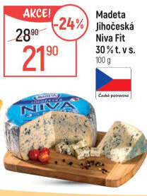 Sýr Niva Jihočeská Fit 30% Madeta
