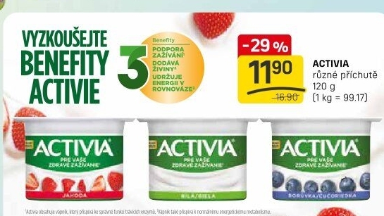 Jogurt ochucený Activia Danone