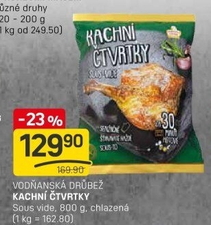Kachní čtvrtky Sous vide Vodňanská kachna