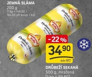 Sekaná drůbeží mražená Vodňanské kuře