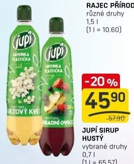 Sirup hustý Lahvinka Jupí