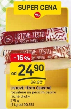 Těsto listové Lef