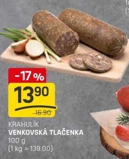 Tlačenka venkovská Krahulík