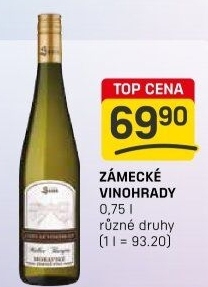 Vína Zámecké Vinohrady Vinný sklep Sovín