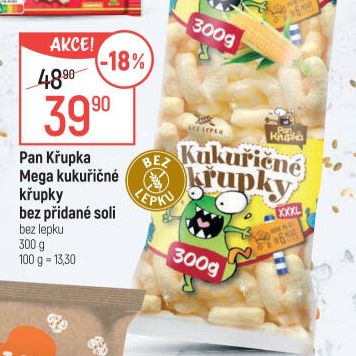 Kukuřičné křupky bez lepku Rej