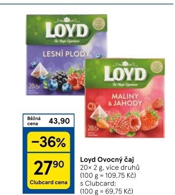 Čaj ovocný Loyd
