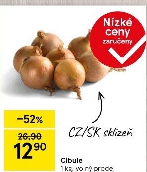 Cibule kuchyňská žlutá