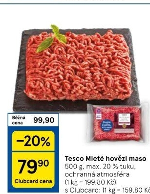 Hovězí mleté maso Tesco