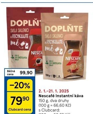 Instantní kávy Nescafé