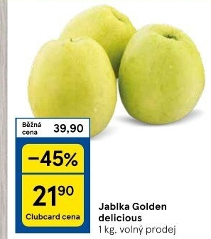 Jablka Golden Delicious
