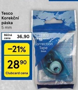 Korekční strojek - bělítko Tesco