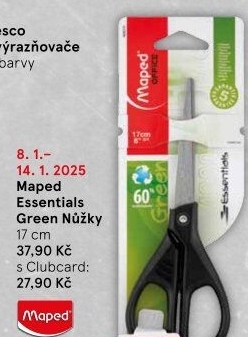 Nůžky Essentials Green Maped