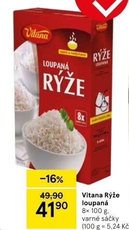 Rýže loupaná dlouhozrnná Vitana