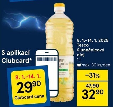 Slunečnicový olej Tesco