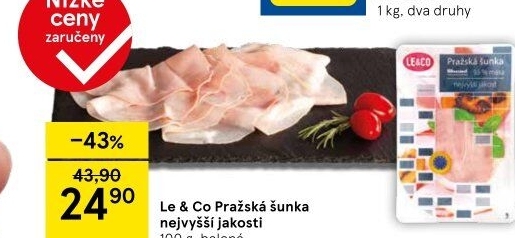 Šunka pražská nejvyšší jakosti LE&amp