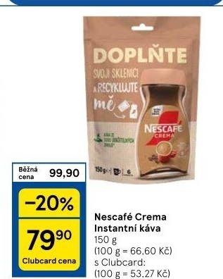 Instantní káva Nescafé Crema
