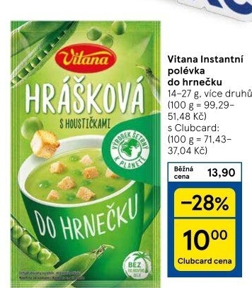 Instantní polévka do hrnečku Vitana