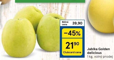 Jablka Golden Delicious