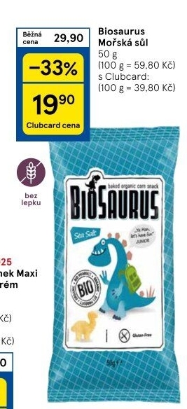 Křupky kukuřičné bez lepku Biosaurus