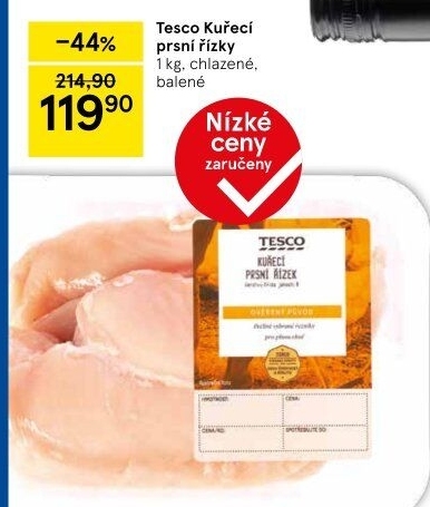 Kuřecí prsní řízky Tesco