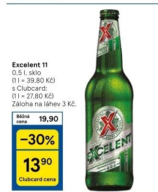 Pivo světlý ležák 11° Excelent