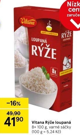 Rýže loupaná dlouhozrnná Vitana