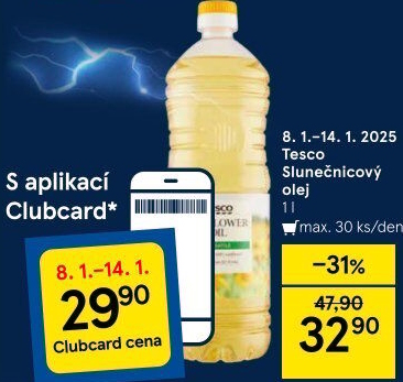 Slunečnicový olej Tesco